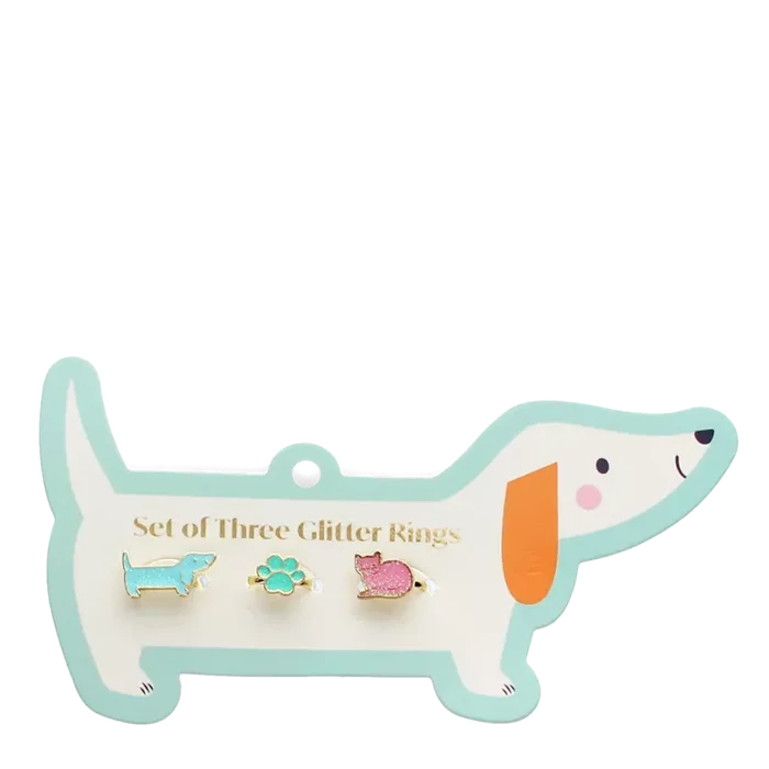 Rex London Glitter Rings - Pets