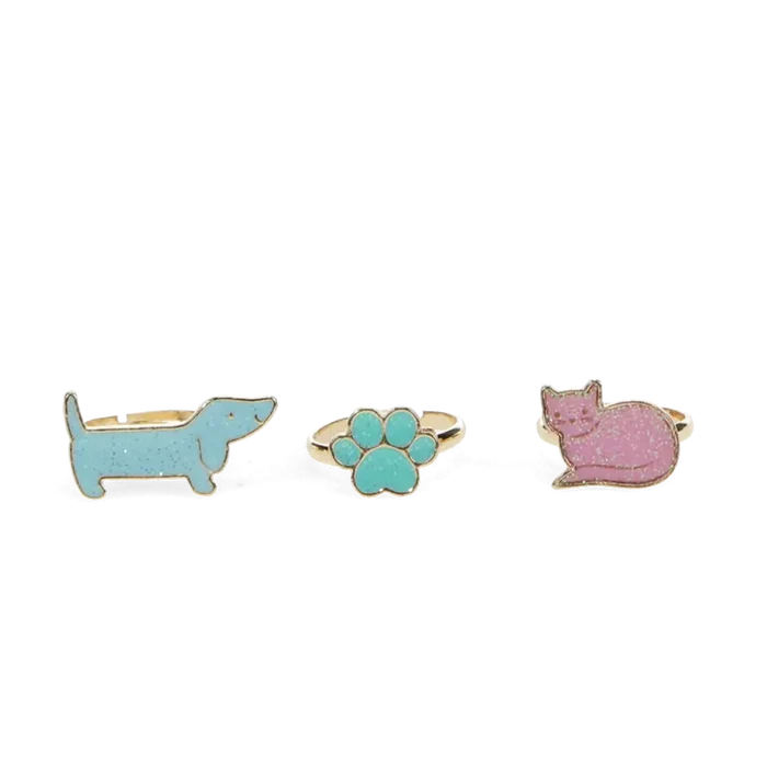 Rex London Glitter Rings - Pets