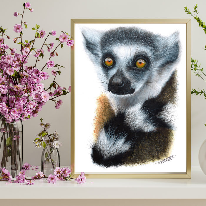 Ring-Tailed Lemur Portrait by Kyle Duca – Digital Download