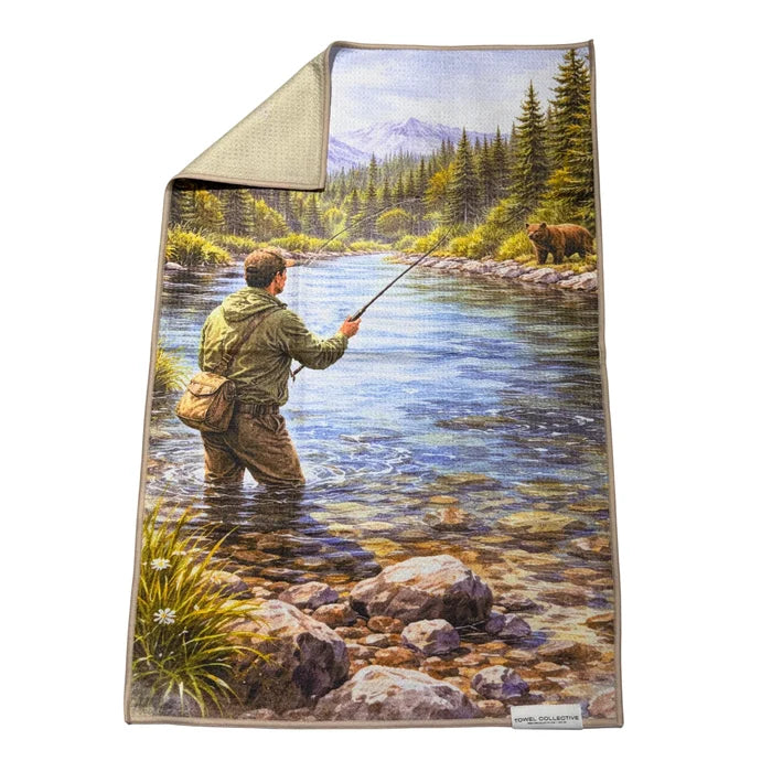 River Dance Waffle Weave Microfiber Kitchen Towel