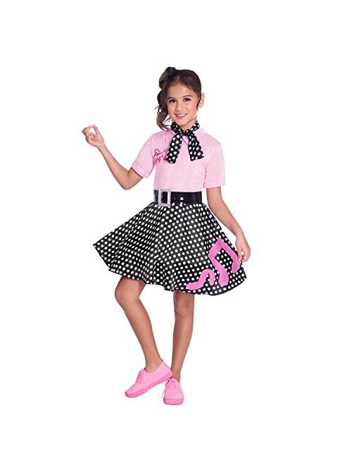 Rock n Roll 1950's Polka Dot Girls Costume