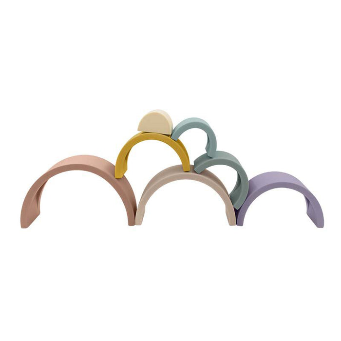 Rose Silicone Rainbow Stacker Puzzle