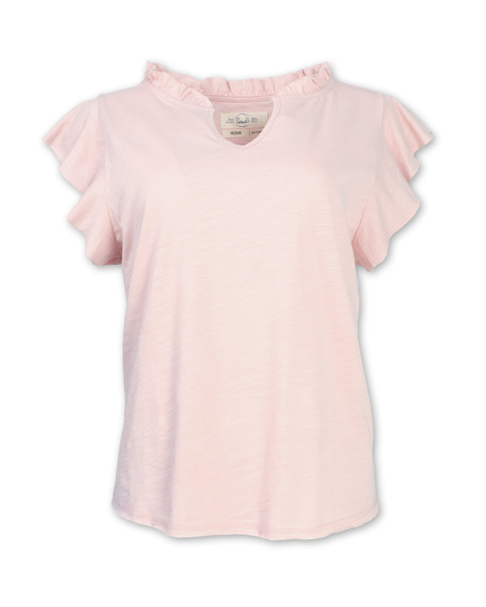 RUFFLE KNIT TEE - SHIPS 3/1/27