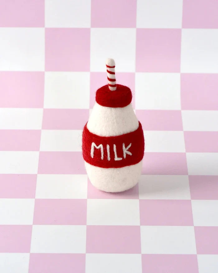 Santa's Milk Felt Play Food
