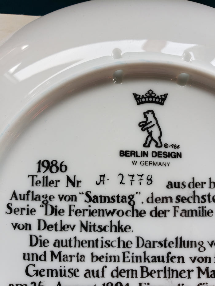 Saturday commemorative plate by Detlev Nitschke