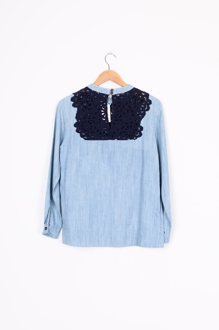 Sea Womens Blue Top Size S