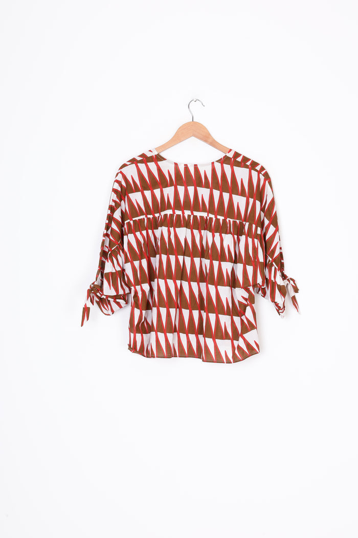 Sezane Rue Saint-Fiacre Womens Brown Top Size S
