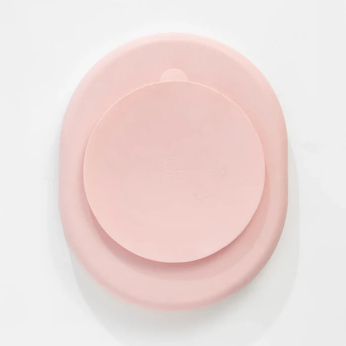 Silicone Suction Plate Feeding Set - Light Pink