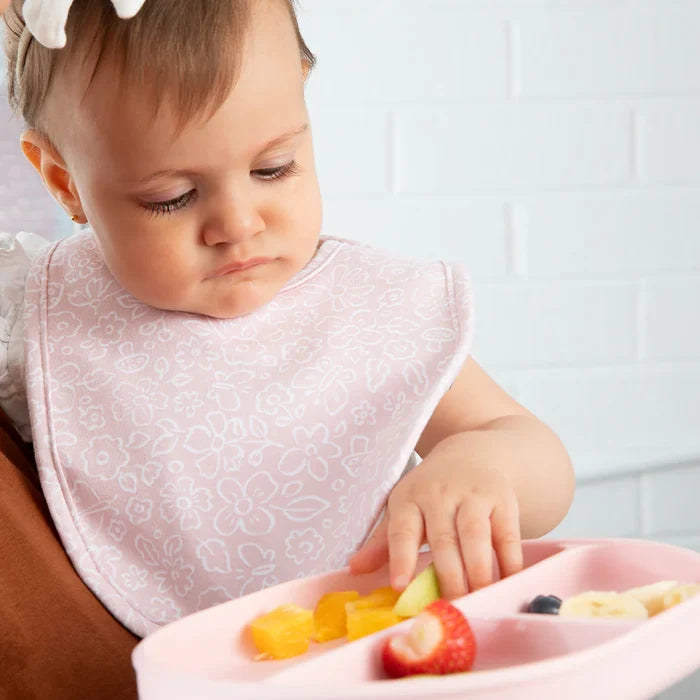 Silicone Suction Plate Feeding Set - Light Pink