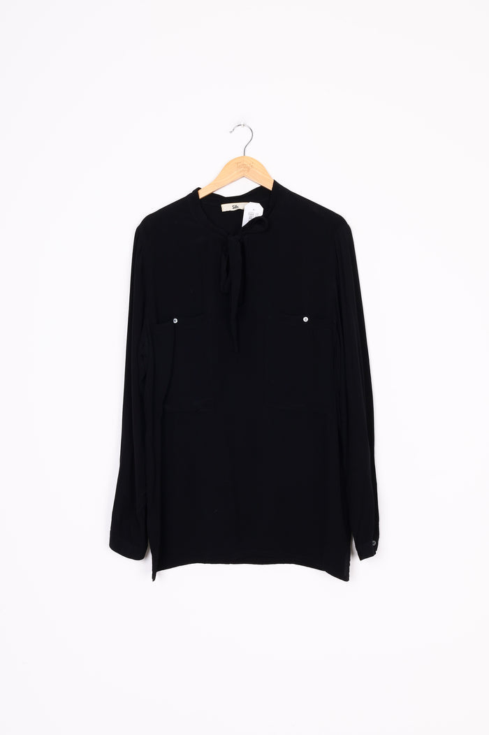 Sills Womens Black Top Size 10
