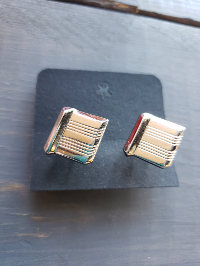 Silver Book Style Cuff Link set
