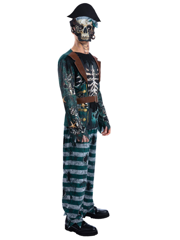 Skeleton Mens Pirate Captain Costume