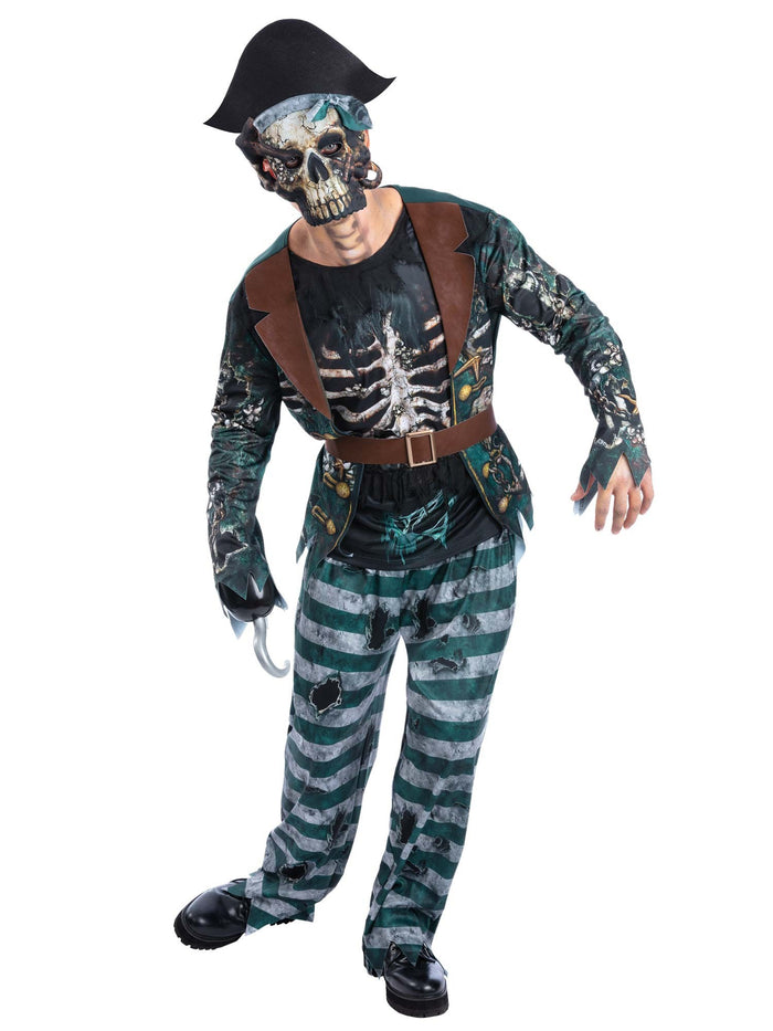 Skeleton Mens Pirate Captain Costume