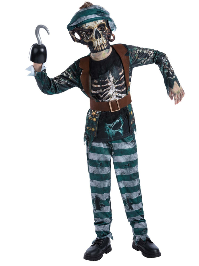 Skeleton Pirate Kids Deck Hand Costume