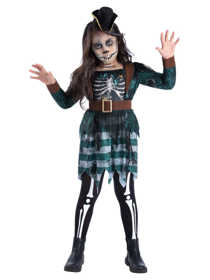 Skeleton Pirate Maiden Girls Costume