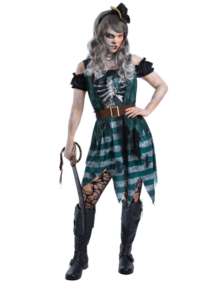 Skeleton Womens Pirate Buccaneer Costume
