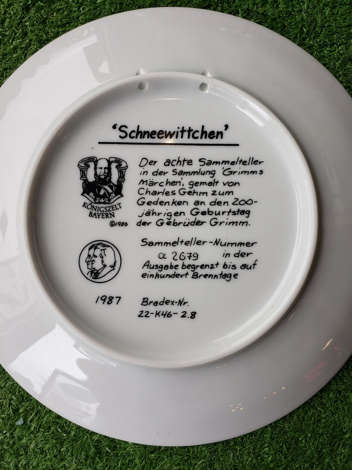 Snow White collectible plate by Charles Gehm (1986)