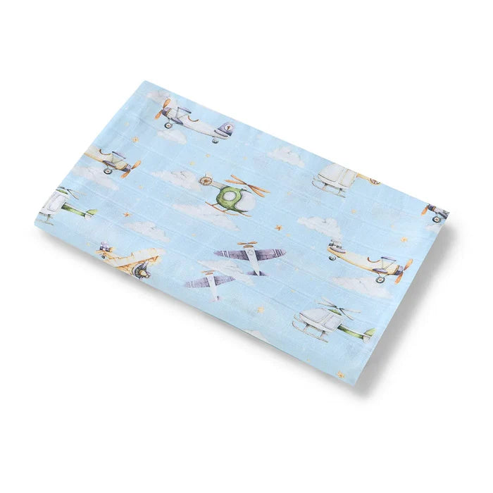 Snuggle Hunny Organic Cotton Muslin Wrap - Taking Flight
