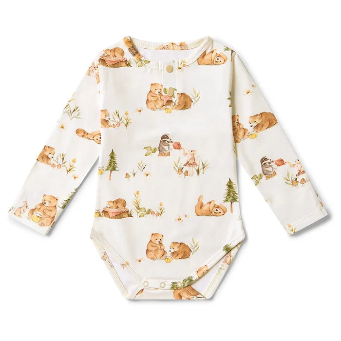 Snuggle Hunny Organic Long Sleeve Bodysuit - Bears