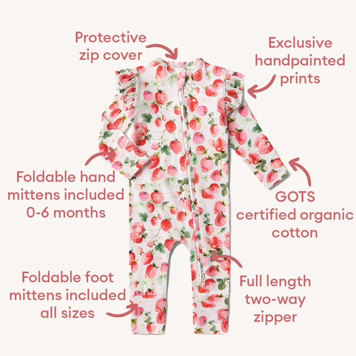 Snuggle Hunny Organic Snugglesuit - Strawberry