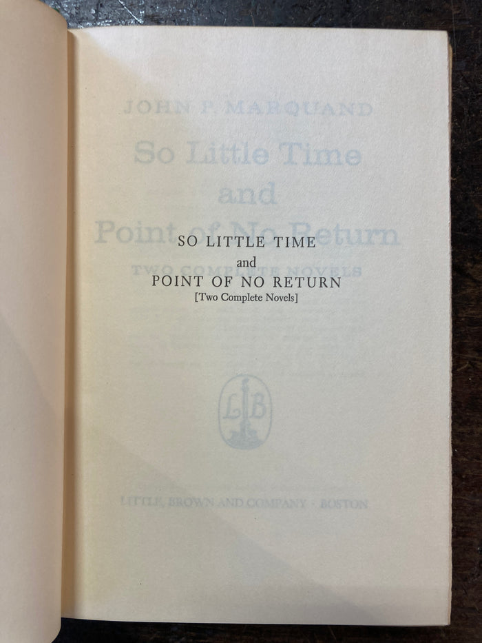 So Little Time/ Point of No Return