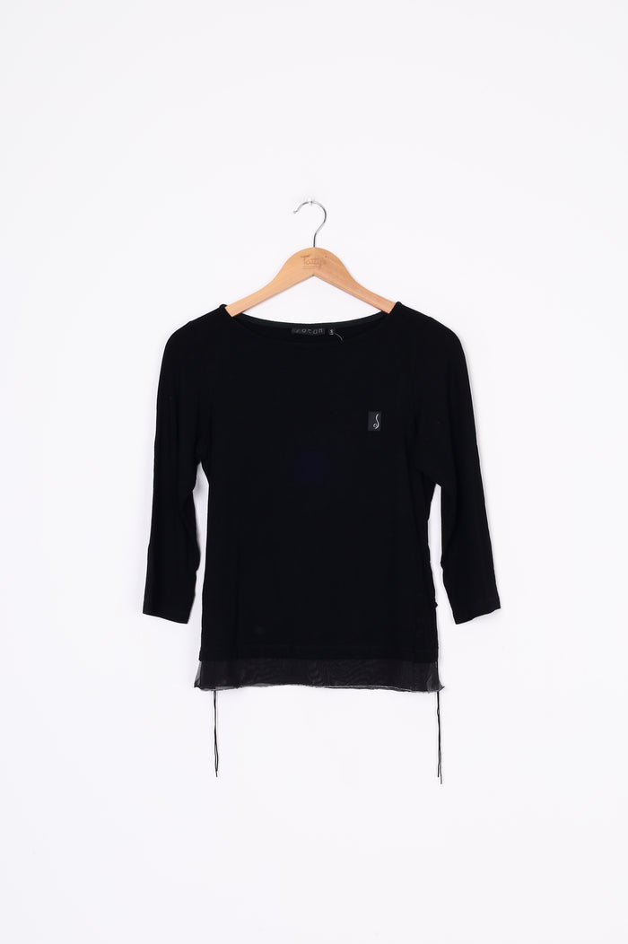 Soeur Womens Black Top Size S