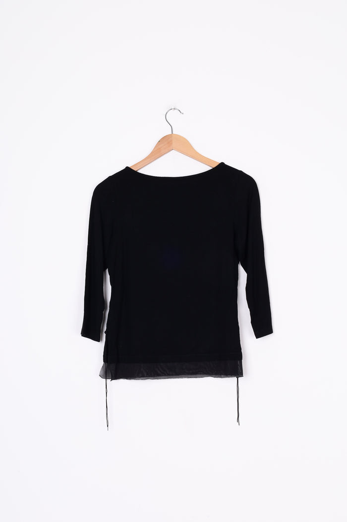 Soeur Womens Black Top Size S
