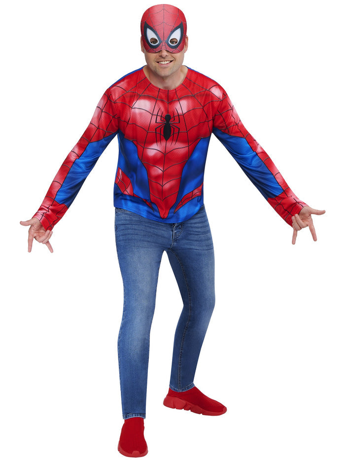 Spider-Man Top And Half Mask Costume