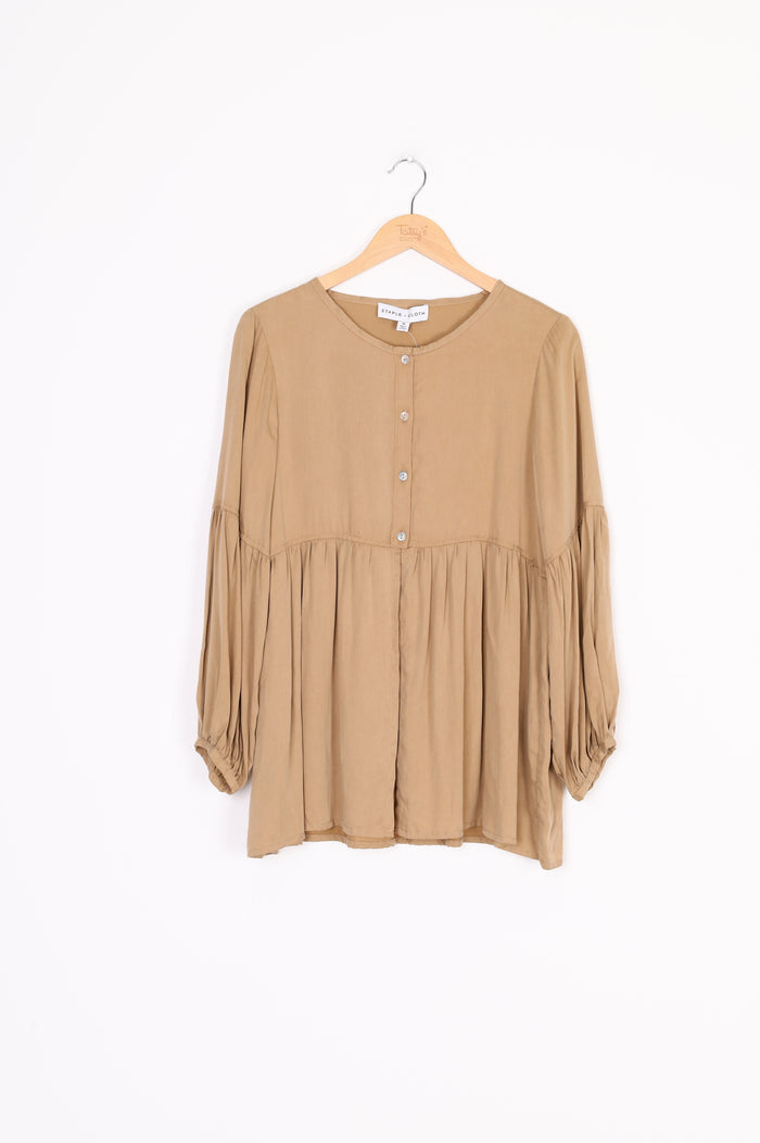 Staple & Cloth Womens Beige Top Size 10