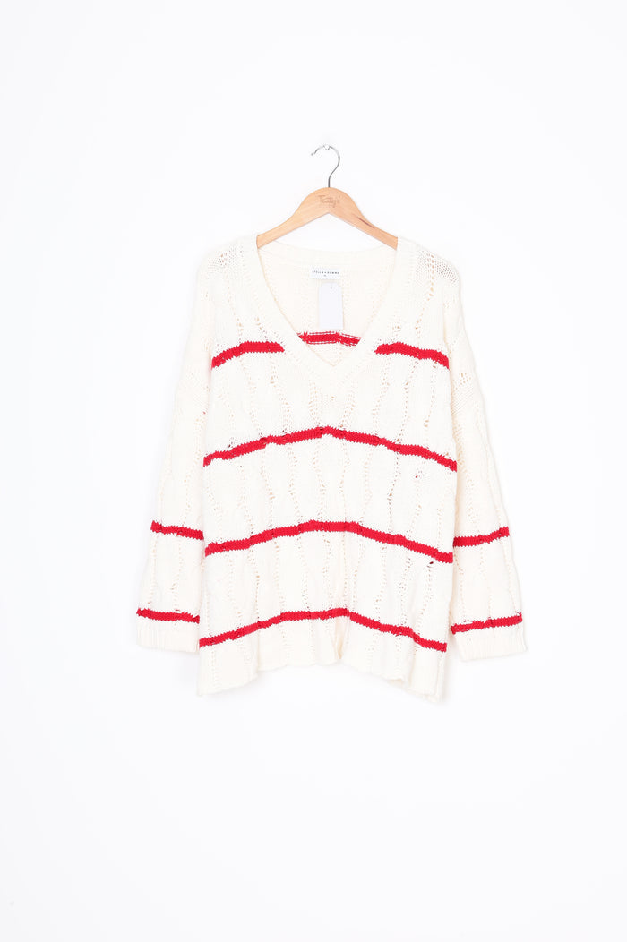 Stella + Gemma Womens White Jumper Size XL