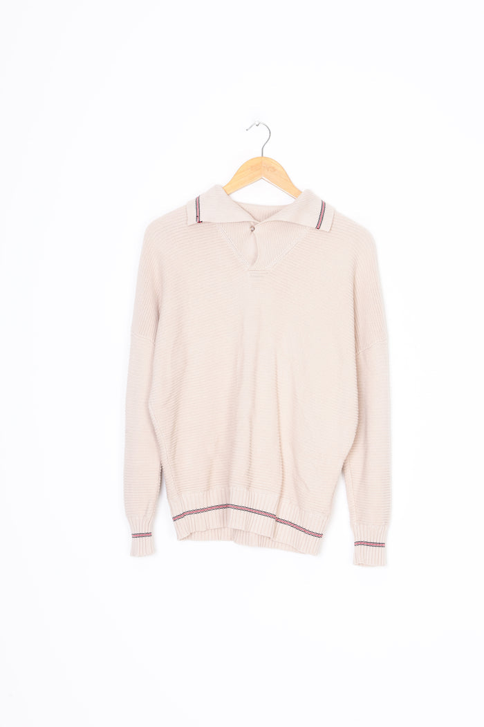 Still Here Womens Beige Jumper Size M