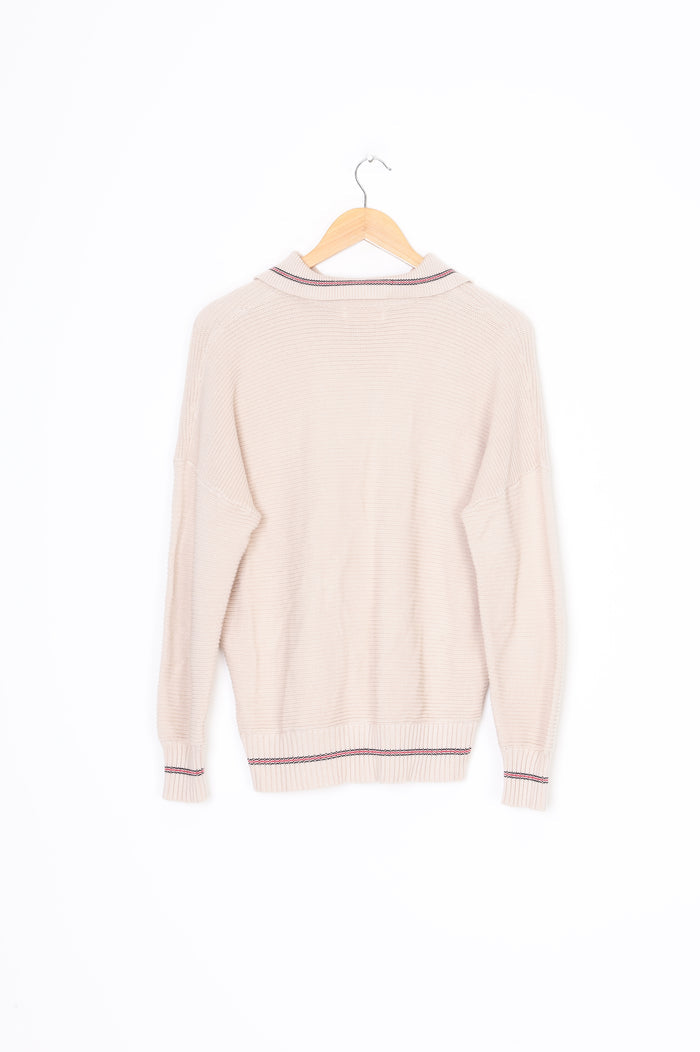 Still Here Womens Beige Jumper Size M