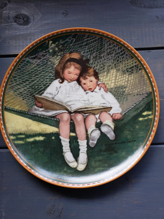 "Story Time" plate First issue in Not So Long Ago series