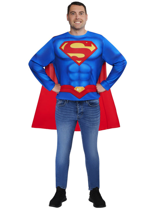 Superman Top And Half Mask Costume