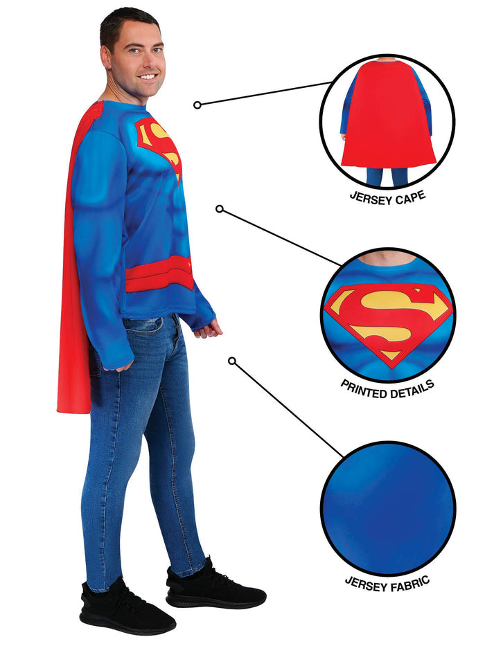 Superman Top And Half Mask Costume