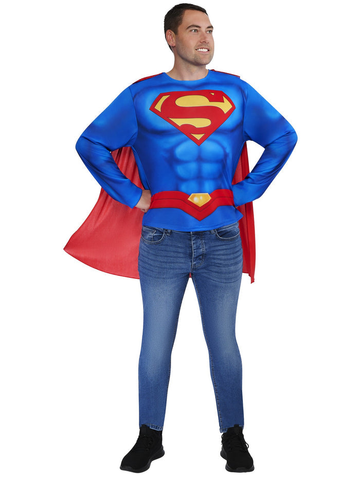 Superman Top And Half Mask Costume