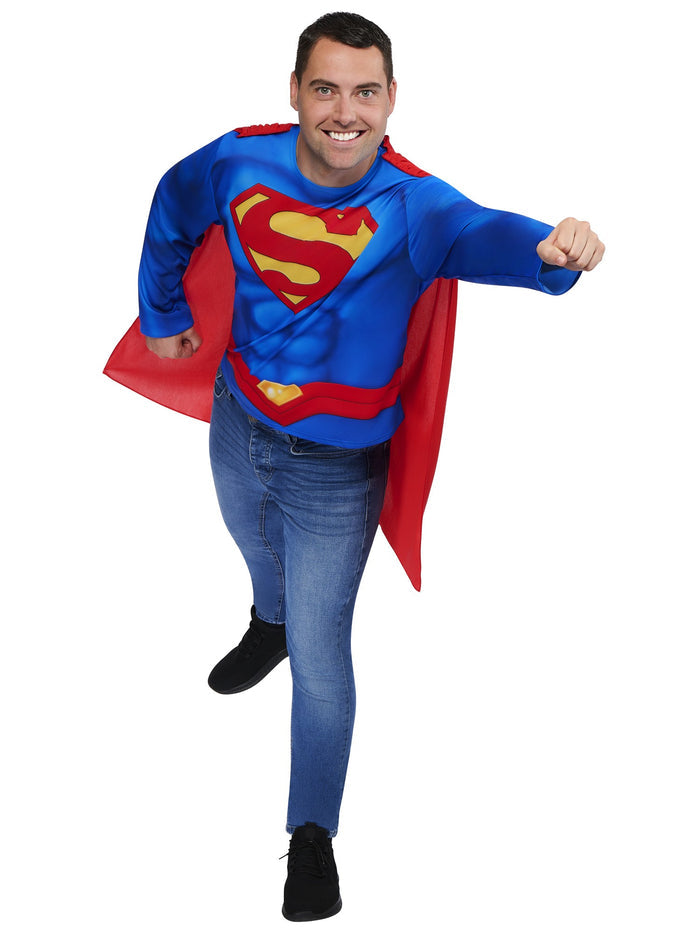 Superman Top And Half Mask Costume