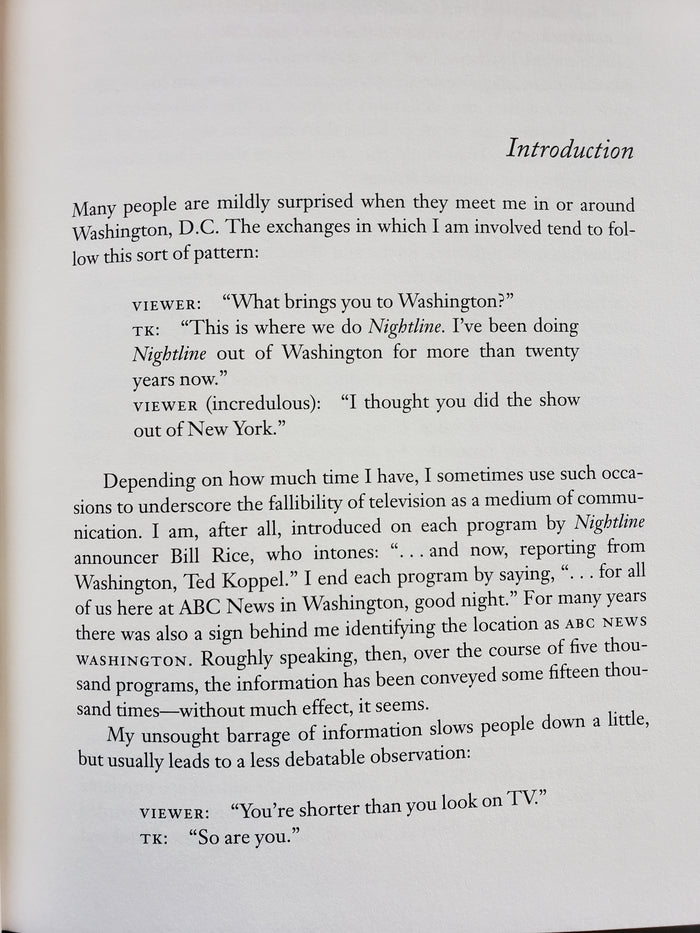 Ted Koppel Private Thoughts made Public OFF CAMERA