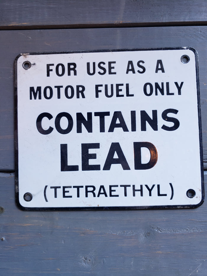TETRAETHYL 1950s gas pump plate