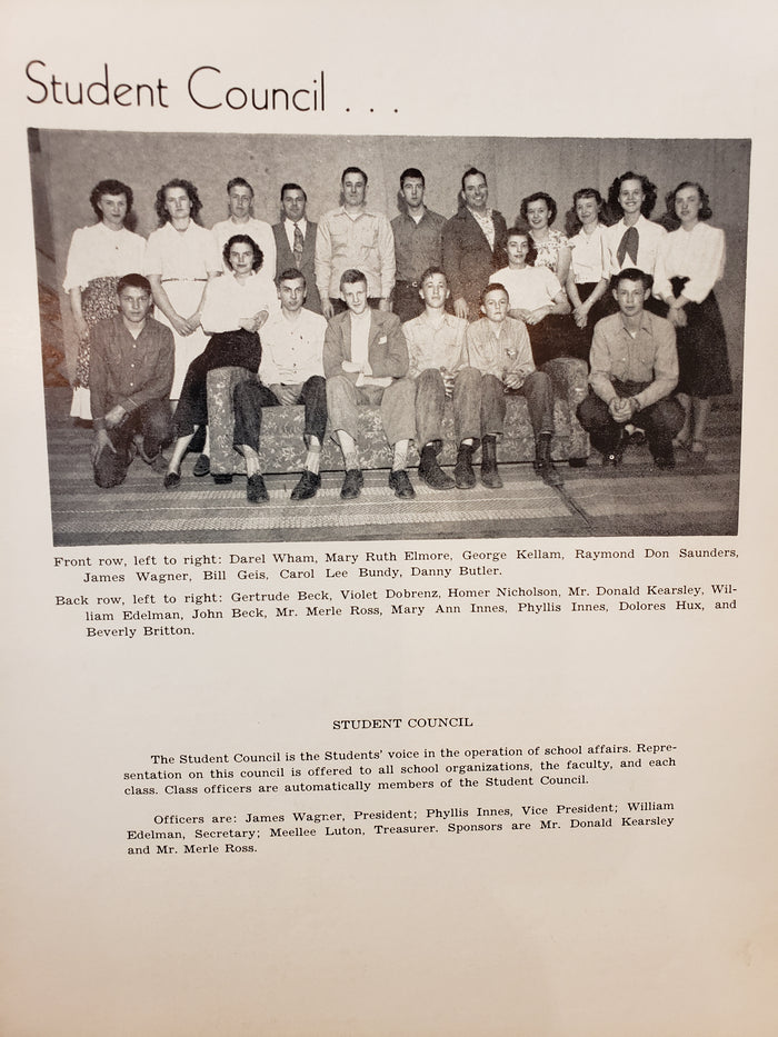 The 1950 CAMEL yearbook Campbell County High School, Gillette WY
