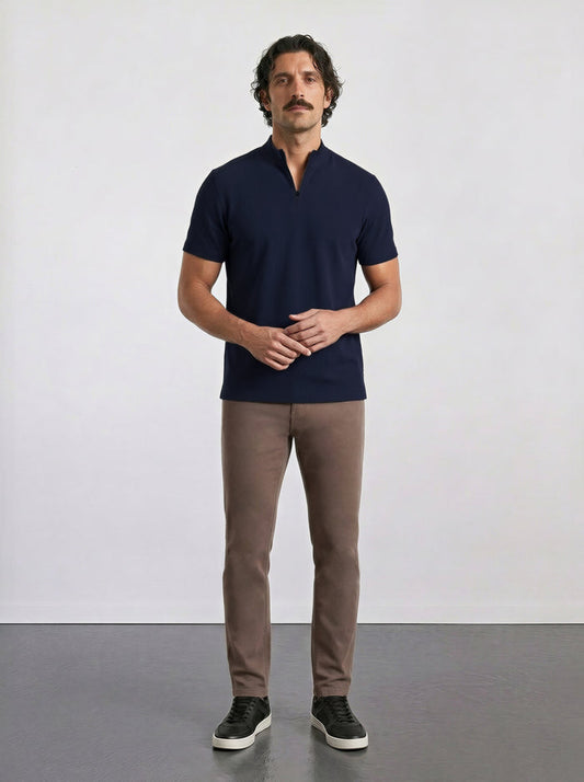 THE ACTIVE - QUARTER ZIP HALF TEE - NAVY BLUE