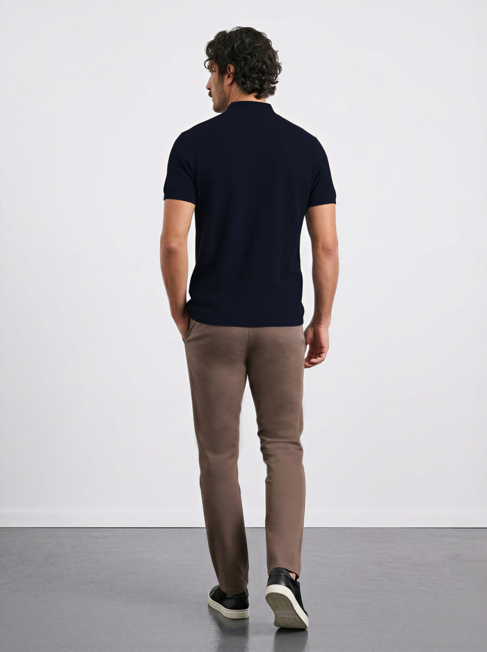 THE ACTIVE - QUARTER ZIP HALF TEE - NAVY BLUE
