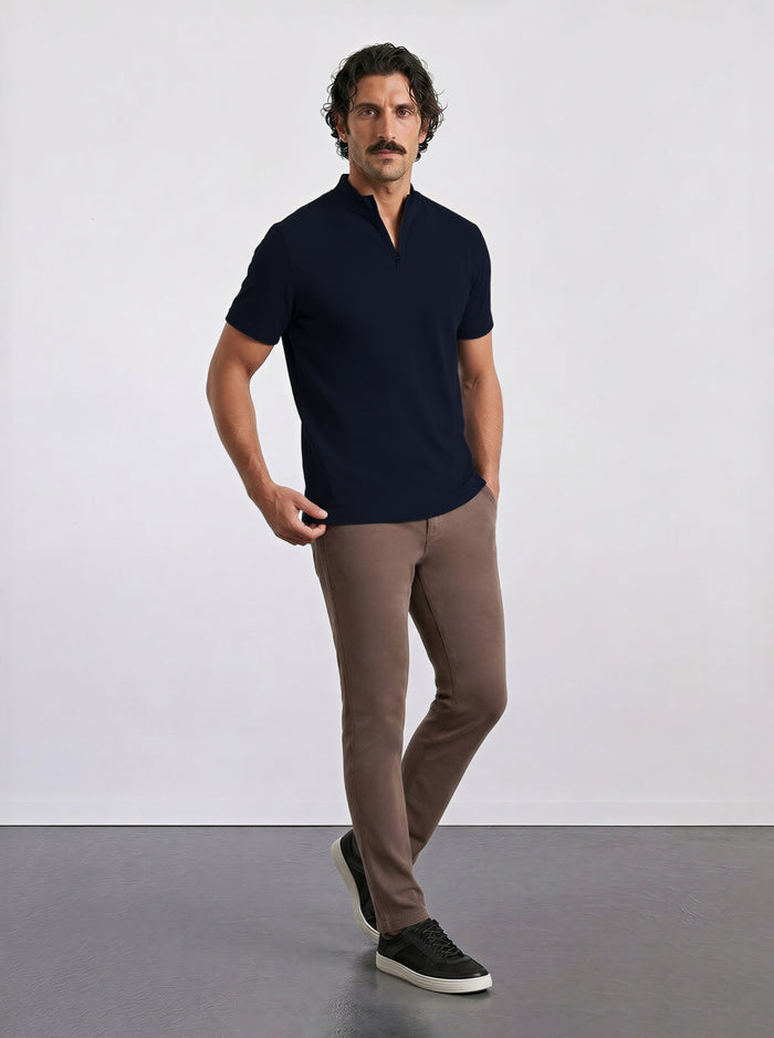 THE ACTIVE - QUARTER ZIP HALF TEE - NAVY BLUE