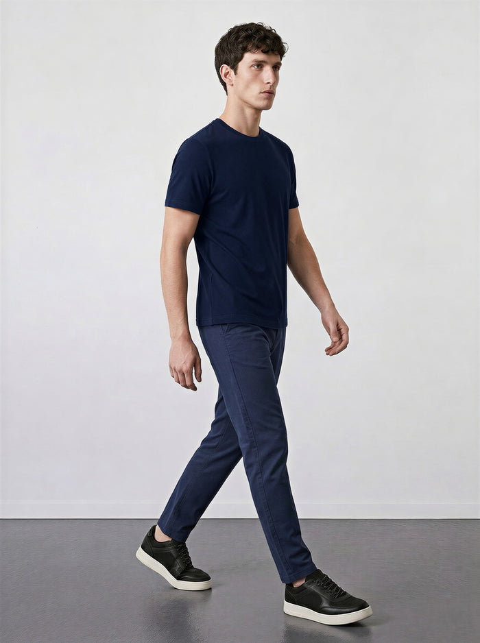 THE ACTIVE - SLIM HALF TEE - NAVY BLUE