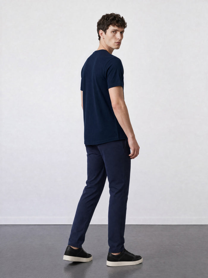 THE ACTIVE - SLIM HALF TEE - NAVY BLUE