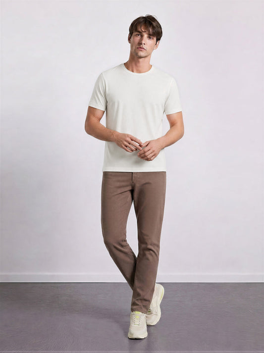 THE ACTIVE - SLIM HALF TEE - OFF WHITE