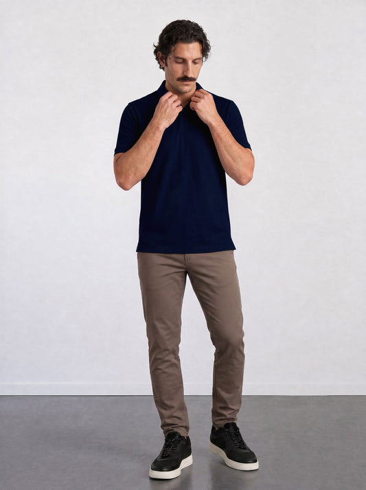 THE AIRTECH - RIPSTOP POLO - NAVY BLUE