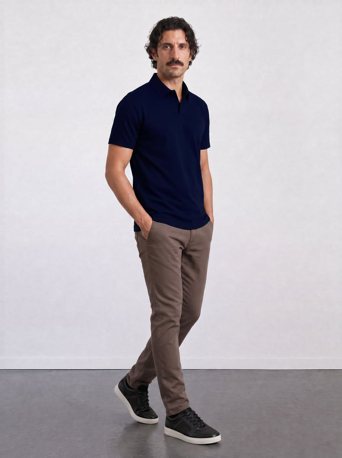 THE AIRTECH - RIPSTOP POLO - NAVY BLUE