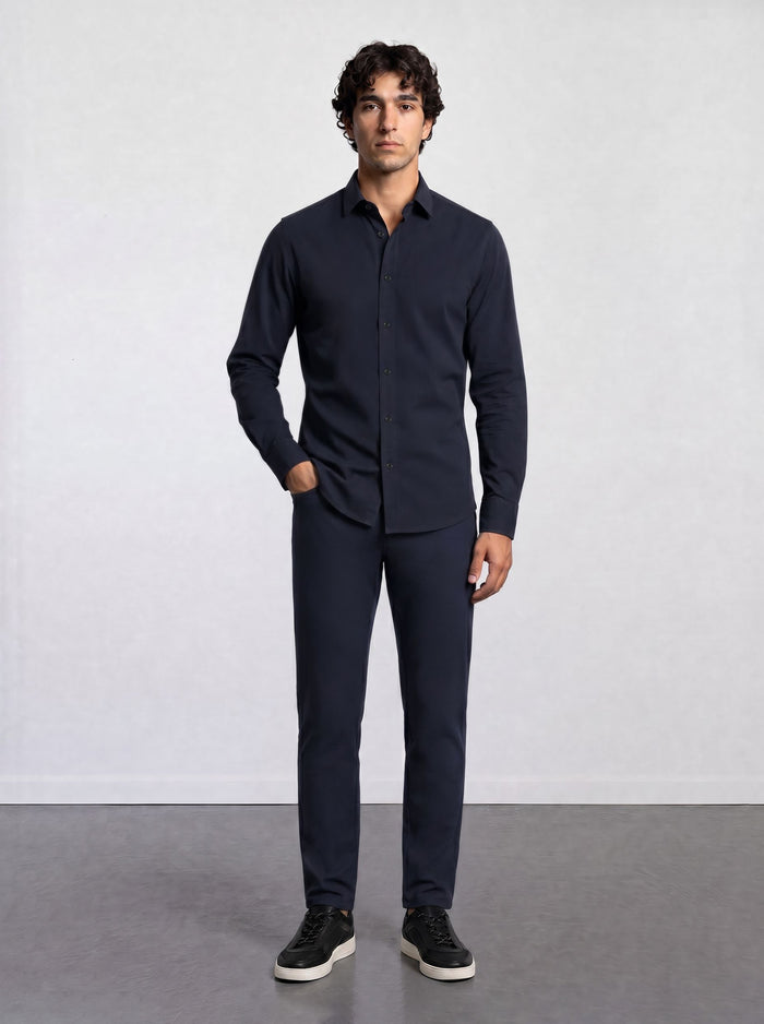 THE AIRTECH - SLIM FULL SHIRT - BLACK