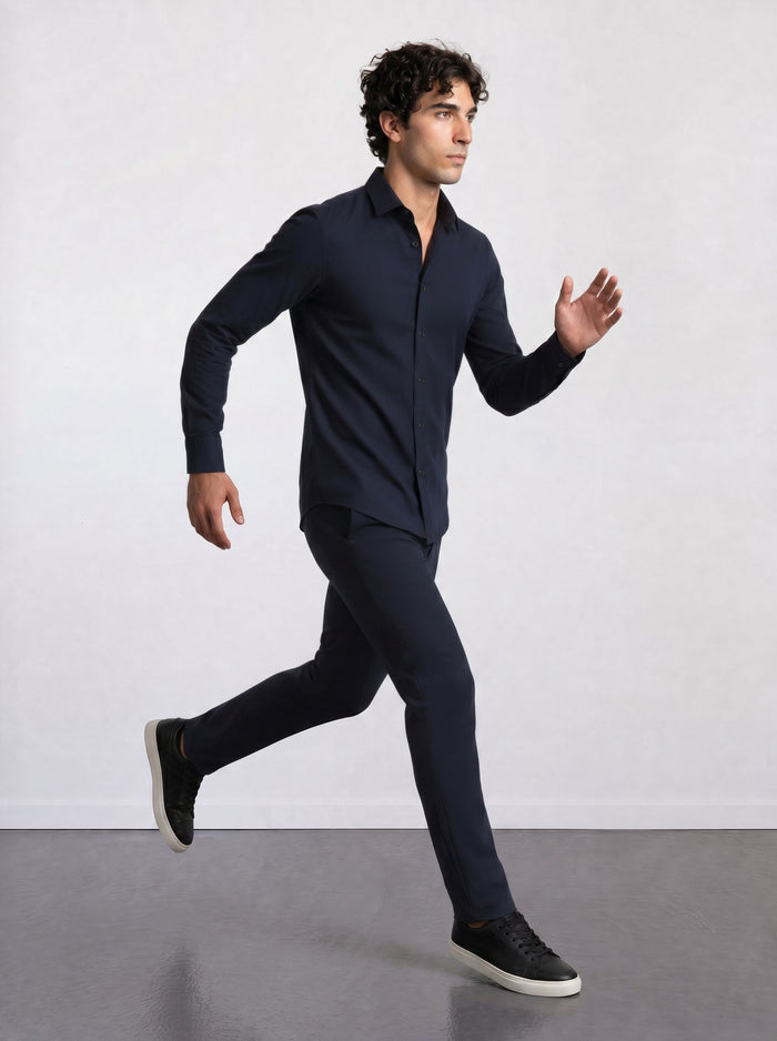 THE AIRTECH - SLIM FULL SHIRT - BLACK